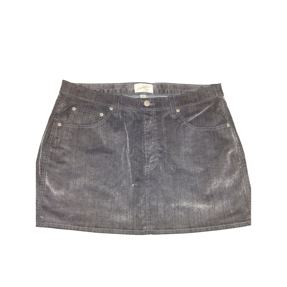 Universal Thread Gray Corduroy Mini Skirt Womes  Size 14 Five Pocket Casual